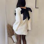 H&M  sequins bow dress long sleeve a-line sparkly party new year’s bridal vegas Photo 7