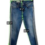 Pilcro and the Letterpress Anthropologie Silver Glitter Side Stripe Jeans Size 26 Photo 4