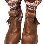 ERAM women’s Brown Western Ankle boot size 37 festival boho Photo 3