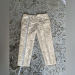 J.Crew DRESSY gold foil pattern  pants 🌟🌟🌟 Photo 5