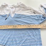 Vineyard Vines  Striped Hoodie Pullover Nautical White Blue Women's XL‎ Modal Photo 4