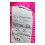 Womens Ribbed Crop Top Size L‎ Neon Pink Scoop Neck Ribbed Knit Athletic Casual Size L Photo 4