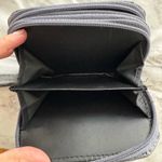 Gray fabric two zippers wristlet wallet, size 5.5x3.5 ID holder card holder Photo 6