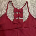 SheIn Maroon Cropped Tank with Bows Photo 2