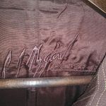 Peter Nygard  10 Workwear Brown Lime Pinstripe Pants Suit Photo 7