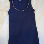 NY & Co Cotton Blue‎ Tank with gold detail Blue Size XS Photo 1
