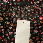 Gibson  Womens Multicolor Mila Ditsy Floral Blouson Sleeve Blouse Photo 3