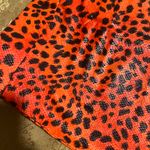 Zenana Outfitters Shiny Red/Black Animal Print Skirt Size Medium Photo 3