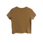 Dazy T Shirt Womens L Brown Cropped Short Sleeve Tee Pullover Top Heart Logo NWT Size L Photo 8