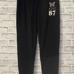 Aeropostale Women’s Aeropostal AERO 87 black jogger sweatpants butterfly Small Photo 0