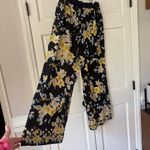 Fatface Jenna Citrus Floral Wide Leg Trousers Black Yellow Peach Size 8 UK 12 Photo 13