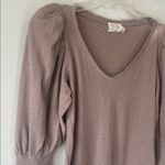 Nation Ltd  tan Long Sleeve V-Neck Top size xs Photo 2