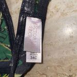 Victoria's Secret  Green Tropical‎ Palm Strappy Back  Bikini Top 34c Shimmer Photo 3