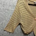 Caren Sport Sweater 2X Crochet‎ Shrug Cropped Cardigan Vintage 90s Y2K Brown Size undefined Photo 2
