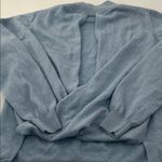 Michelle Mason Elegant Sky Blue V-Neck Sweater for Women Photo 4