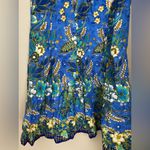 Handmade Hawaiian Blue & Gold Floral Maxi Skirt Photo 2