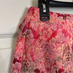 Michele Skirt Womens Sz 10 Damask Red Print Vintage 80s 90s Business Office EUC Pink Photo 7