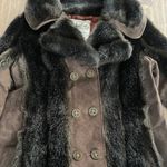 Lykafur Brown Faux Fur Coat for Women Vintage Tissavel France Photo 0