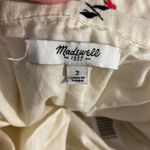 Madewell Lightstitch Embroidered Linen Blend Pintucked Skirt Size 2 Photo 3