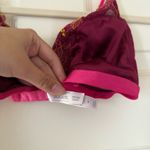 Burgundy and Pink Floral Lace Bralette Purple Photo 3