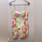 Lilly Pulitzer Georgie Resort White Big Garden By the Sea Floral Dress Size 8 Photo 2