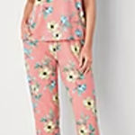 Liz Claiborne LIZ CLAIBORNE Pink Floral NWT Short Sleeve Sleep Set Cropped 2X Plus Size Photo 0