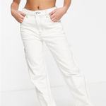 Berksha Bershka Pants Cargo Wide-Leg White size 8  Photo 0