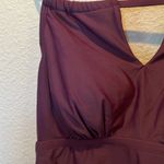 Kona Sol New High Neck Keyhole Tankini Top Plum Color Size Medium NWT Photo 2
