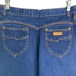 Vintage 80s Gitano Denim Skirt M Dark Wash Jean Pockets Button Zip Size M Photo 3