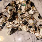 Missguided NWT Womens Satin Chain Print Wrap Top Blouse 6 Baroque NEW Photo 3