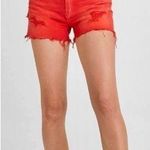 Hudson Jeans HUDSON Kenzie Distressed Red Denim Jean Shorts Women’s Sz 25 Photo 0