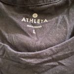 Athleta  Redondo Cap Sleeve T Shirt Essential Tee Dress Ruched Waist Pockets S/S Black Large Photo 6