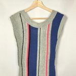 Guess Y2K Gray Colorful Stripe Short Sleeve Sweater Dress S Photo 5
