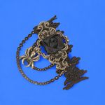 1pc Retro Style Gothic Black Rose Lace Tassel‎ Bracelet Spider Rose Bracelet Photo 3