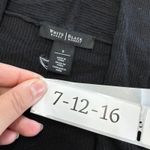 White House | Black Market Vest Womens Small Black Ribbed Knit Cardigan Sweater Photo 3