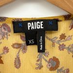 Paige  Trista Silk Ruffle Tie Waist V Neck‎ Flutter Sleeve Blouse XS Tumeric $229 Photo 8