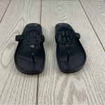 Tommy Hilfiger Women's Large TH Logo Relina Footbed Sandals 5M Black $69 Photo 1
