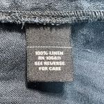 Premise  Tunic Top 1X Navy Blue 100% Linen‎ High Low Scoop Neck Exposed Zip Photo 6