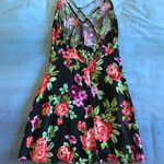 Forever 21 Dark Floral Strappy Back Mini Dress Photo 1