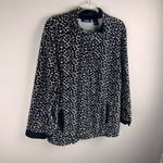 CB Plus‎ Casual Women’s Sz 1X Full Zip Animal Print Jacket Velour Soft Cozy Black Photo 10