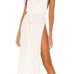l*space L  Kenzie Magic Hour Cover Up Dress Cream Metallic Side Slits New Small Photo 0