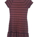 Free People  Cozy Day Mini Dress Rust Black Southwestern Aztec Size Medium NWOT Photo 3