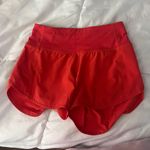 Lululemon Red Speed Up Shorts Photo 0