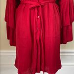 Naked Zebra  Bold Red long sleeve dress size large Photo 3