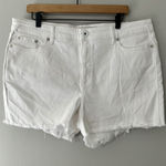 Vineyard Vines Vineyard‎ Vines Womens White Denim Frayed Hem Shorts Size 33 Photo 0