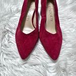 Sole Society  | Red Corduroy Pointed Brown Block Short Heel | Size 9 Photo 1