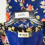 Rixo Ayla Dress blue floral v neck long sleeve belted Small size 6 Photo 1