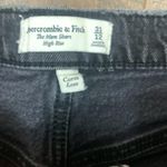 Abercrombie & Fitch The Mom Short High Rise Black Curve Love Cut-Off Jean Shorts Photo 1