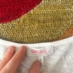 Goldie  Lewinter White Ruched Puff Sleeve Short Sleeve Tee Shirt 100% Pima Cotton Photo 1