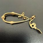 Monet Gold-tone Wine Red Rhinestones Drop Dangle Earrings 10.1g. Photo 6